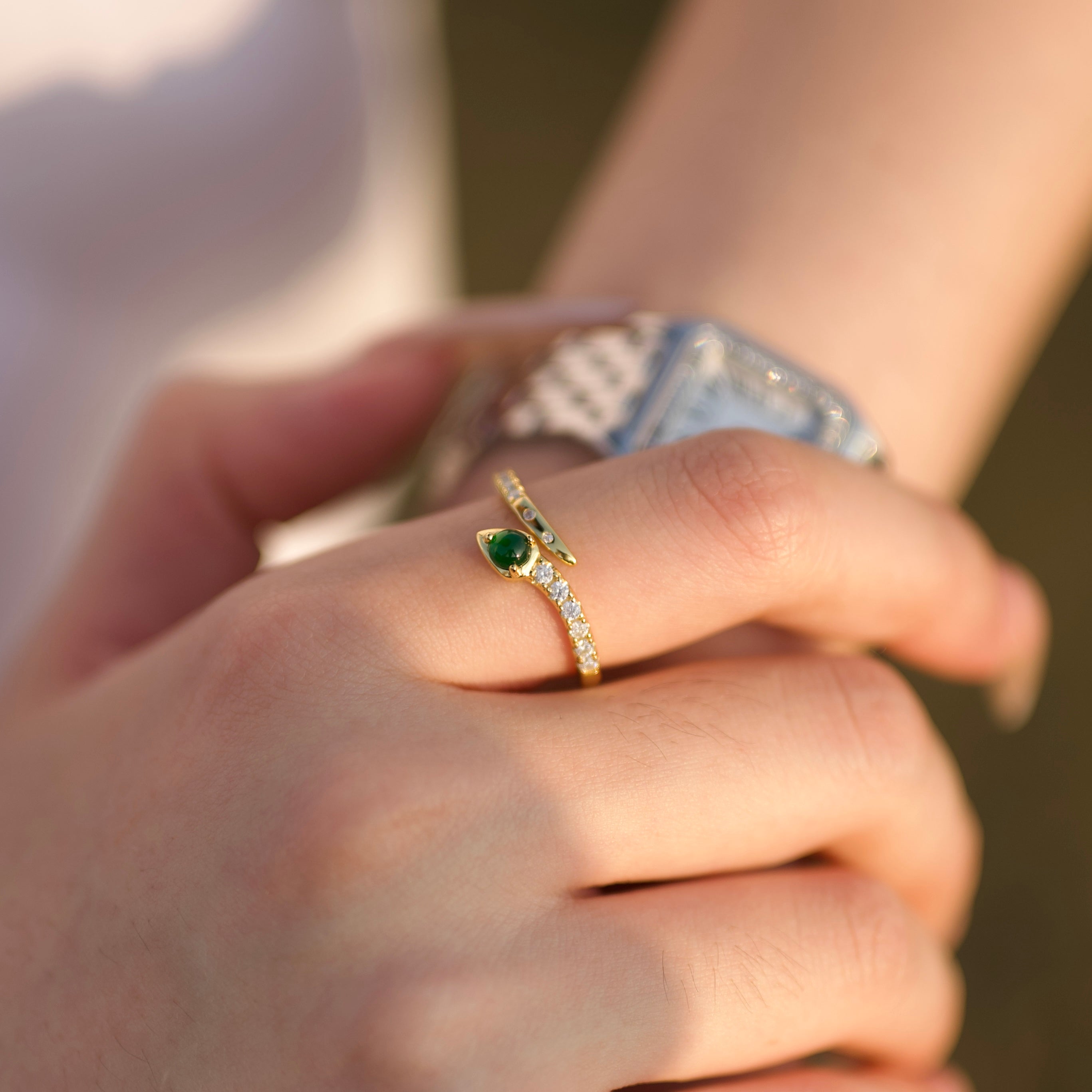Year of Snake Jade Ring