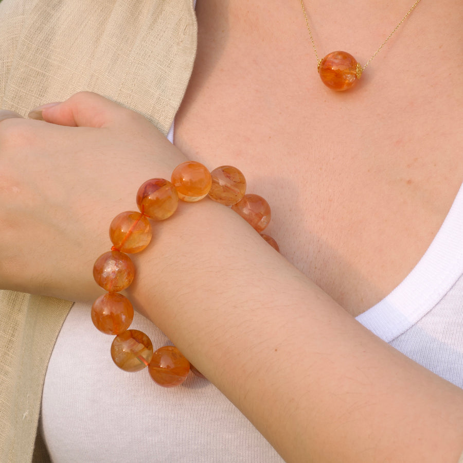 Fanta Koi Solitaire Necklace