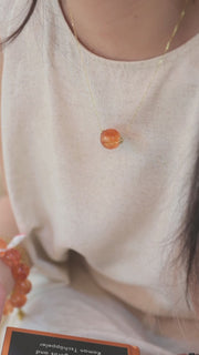 Fanta Koi Hematoid Quartz Solitaire